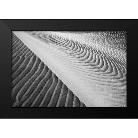 Dune Abstract-Death Valley Black Modern Wood Framed Art Print by Ford, John