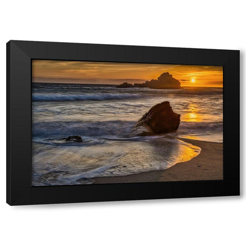 Pfeiffer Beach-Big Sur-California Black Modern Wood Framed Art Print by Ford, John