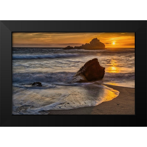 Pfeiffer Beach-Big Sur-California Black Modern Wood Framed Art Print by Ford, John