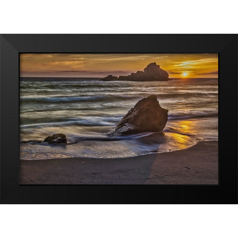 Pfeiffer Beach-Big Sur-California Black Modern Wood Framed Art Print by Ford, John