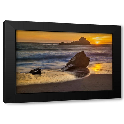 Pfeiffer Beach-Big Sur-California Black Modern Wood Framed Art Print by Ford, John