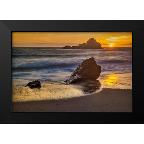 Pfeiffer Beach-Big Sur-California Black Modern Wood Framed Art Print by Ford, John