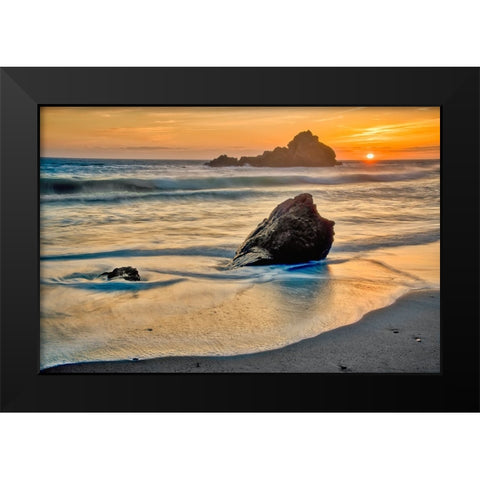Pfeiffer Beach-Big Sur-California Black Modern Wood Framed Art Print by Ford, John
