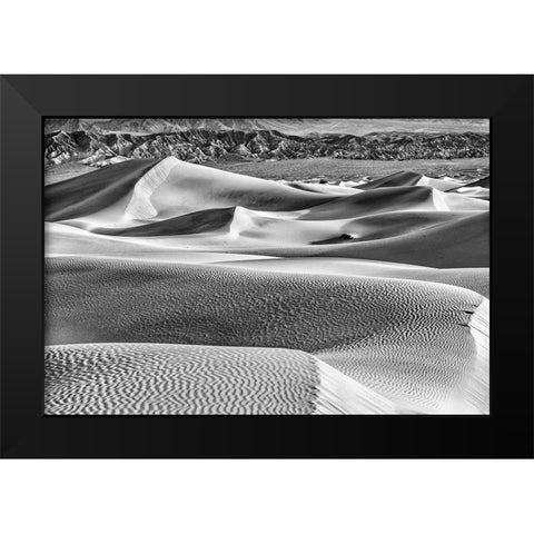 Mesquite Dunes-Death Valley National Park-California Black Modern Wood Framed Art Print by Ford, John