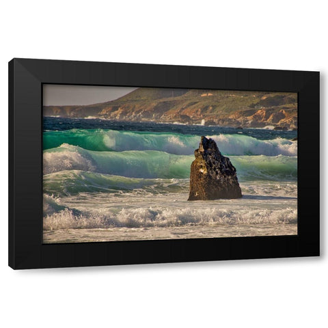 Garapata Beach-Carmel by the Sea-California Black Modern Wood Framed Art Print by Ford, John