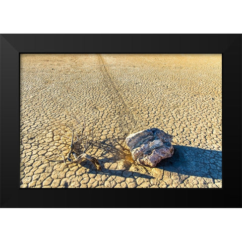 Race Track Rocks-Death Valley-California Black Modern Wood Framed Art Print by Ford, John
