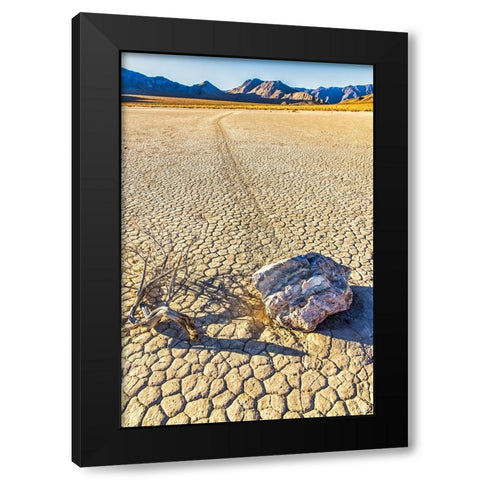 Race Track Rocks-Death Valley-California Black Modern Wood Framed Art Print by Ford, John