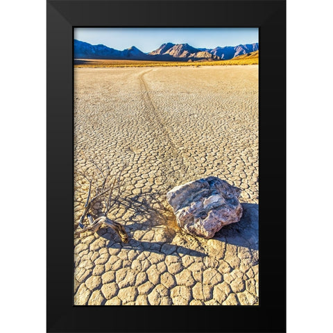 Race Track Rocks-Death Valley-California Black Modern Wood Framed Art Print by Ford, John