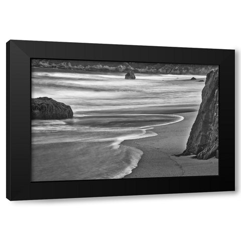 Garapata Beach-Carmel by the Sea-California Black Modern Wood Framed Art Print by Ford, John