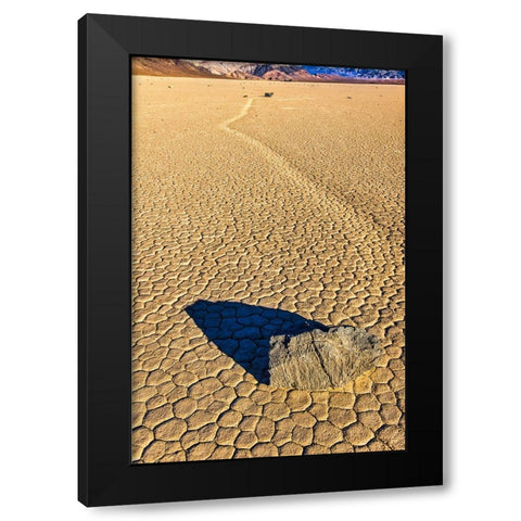 Race Track Rocks-Death Valley-California Black Modern Wood Framed Art Print with Double Matting by Ford, John