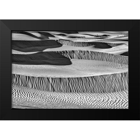Mesquite Dunes-Death Valley National Park-California Black Modern Wood Framed Art Print by Ford, John