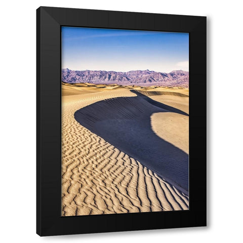 Mesquite Dunes-Death Valley National Park-California Black Modern Wood Framed Art Print with Double Matting by Ford, John