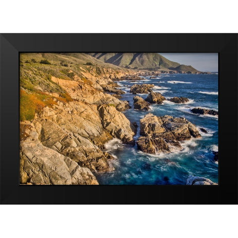Garapata Beach-Carmel by the Sea-California Black Modern Wood Framed Art Print by Ford, John