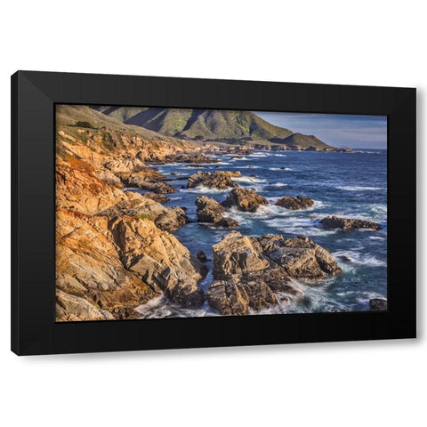 Garapata Beach-Carmel by the Sea-California Black Modern Wood Framed Art Print by Ford, John