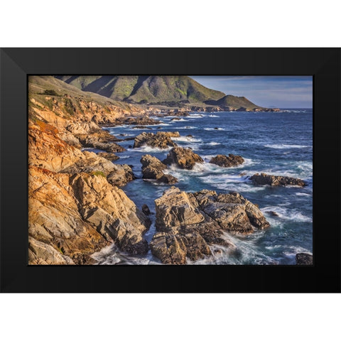Garapata Beach-Carmel by the Sea-California Black Modern Wood Framed Art Print by Ford, John