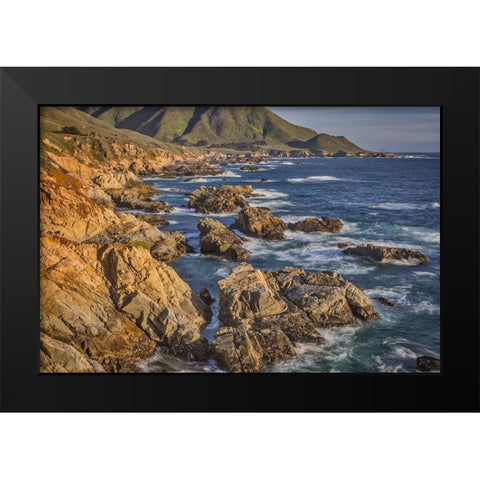 Garapata Beach-Carmel by the Sea-California Black Modern Wood Framed Art Print by Ford, John