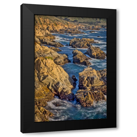 Garapata Beach-Carmel by the Sea-California Black Modern Wood Framed Art Print by Ford, John