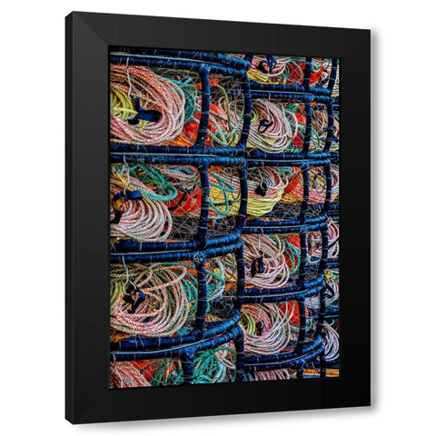 California-USA-Crescent City-Crescent City Marina Black Modern Wood Framed Art Print by Restuccia, Joe III