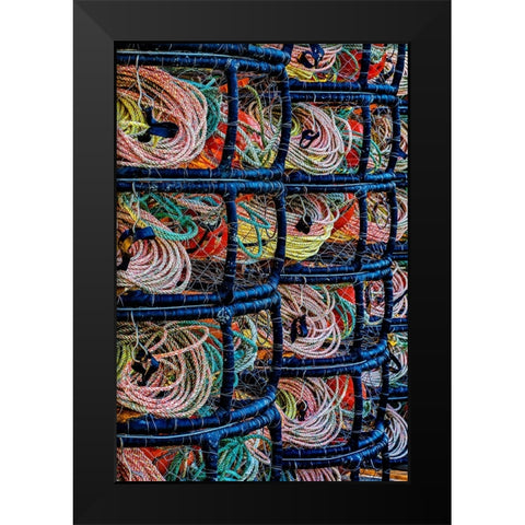 California-USA-Crescent City-Crescent City Marina Black Modern Wood Framed Art Print by Restuccia, Joe III