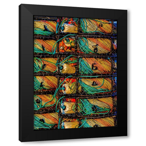 California-USA-Crescent City-Crescent City Marina Black Modern Wood Framed Art Print by Restuccia, Joe III