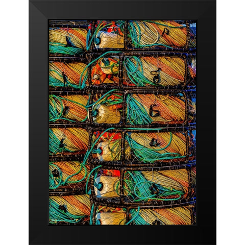 California-USA-Crescent City-Crescent City Marina Black Modern Wood Framed Art Print by Restuccia, Joe III