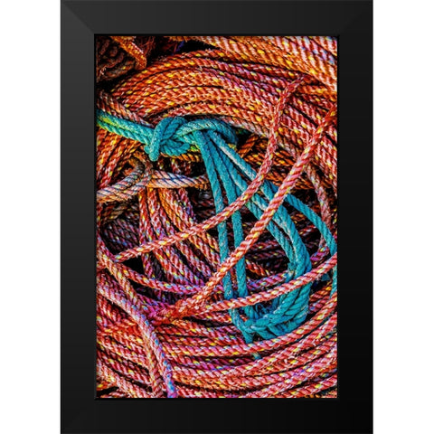 California-USA-Crescent City-Crescent City Marina Black Modern Wood Framed Art Print by Restuccia, Joe III