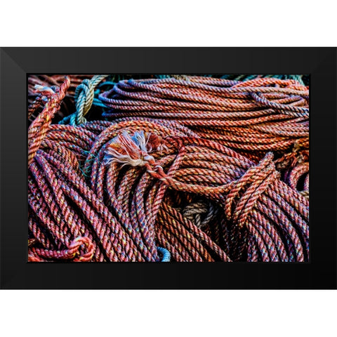 California-USA-Crescent City-Crescent City Marina Black Modern Wood Framed Art Print by Restuccia, Joe III