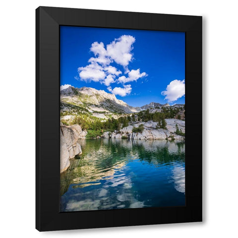 Treasure Lake-John Muir Wilderness-Sierra Nevada Mountains-California-USA Black Modern Wood Framed Art Print by Bishop, Russ