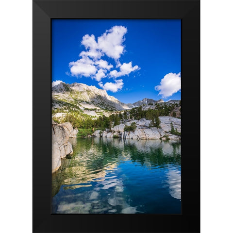 Treasure Lake-John Muir Wilderness-Sierra Nevada Mountains-California-USA Black Modern Wood Framed Art Print by Bishop, Russ