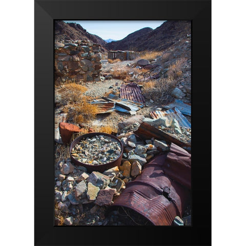 Brooklyn Mine Road- Old Dale Mining District- Mojave Desert- California Black Modern Wood Framed Art Print by Muench, Zandria