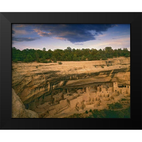 CO, Mesa Verde NP Ruins of Cliff Palace Black Modern Wood Framed Art Print by Flaherty, Dennis