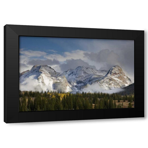 CO, Uncompahgre NF Grenadier Range in autumn Black Modern Wood Framed Art Print with Double Matting by Grall, Don