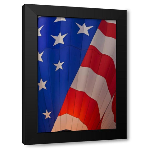 CO, Colorado Springs, A hot air balloon inflates Black Modern Wood Framed Art Print with Double Matting by Grall, Don