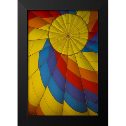 CO, Colorado Springs, Inside a Hot air balloon Black Modern Wood Framed Art Print by Grall, Don