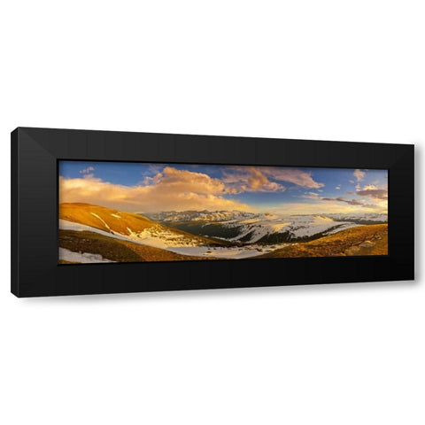 CO, Rocky Mts Overlook from Trail Ridge Road Black Modern Wood Framed Art Print by Lord, Fred