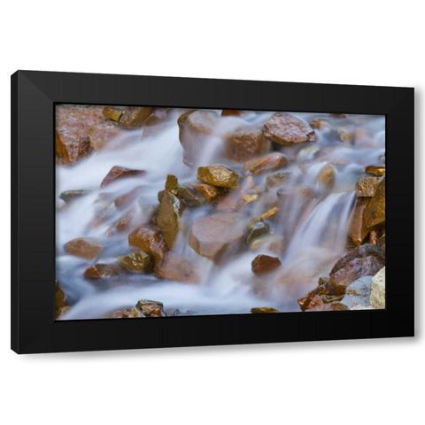 CO, Ophir Pass Waterfall cascades over rocks Black Modern Wood Framed Art Print by Illg, Cathy and Gordon