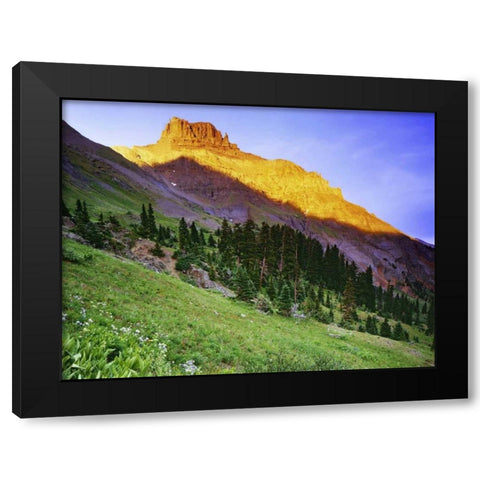 USA, Colorado Sunset on Yankee Boy Basin Black Modern Wood Framed Art Print by Flaherty, Dennis