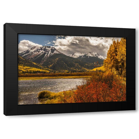 Colorado Autumn landscape in San Juan Mountains Black Modern Wood Framed Art Print with Double Matting by Illg, Cathy and Gordon