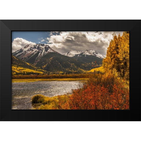 Colorado Autumn landscape in San Juan Mountains Black Modern Wood Framed Art Print by Illg, Cathy and Gordon