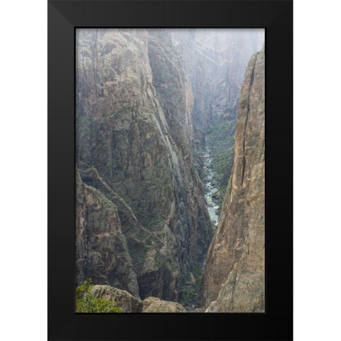 Colorado, Gunnison NP Scenic in Black Canyon Black Modern Wood Framed Art Print by Paulson, Don