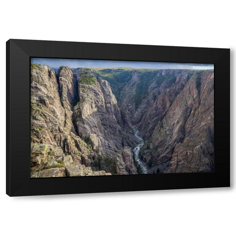 Colorado, Gunnison NP Scenic in Black Canyon Black Modern Wood Framed Art Print by Paulson, Don