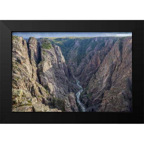 Colorado, Gunnison NP Scenic in Black Canyon Black Modern Wood Framed Art Print by Paulson, Don
