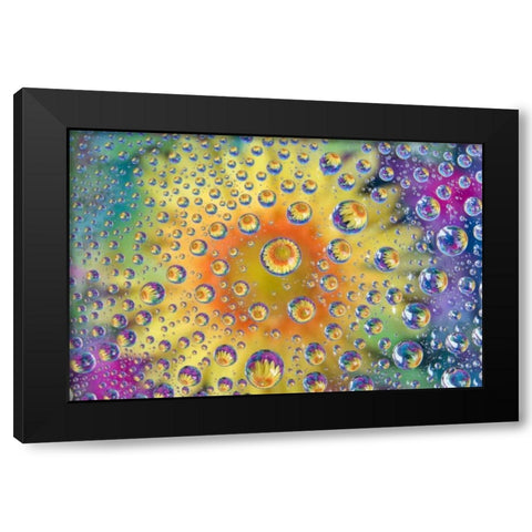 Colorado, Lafayette Abstract Water bubbles Black Modern Wood Framed Art Print with Double Matting by Bush, Marie
