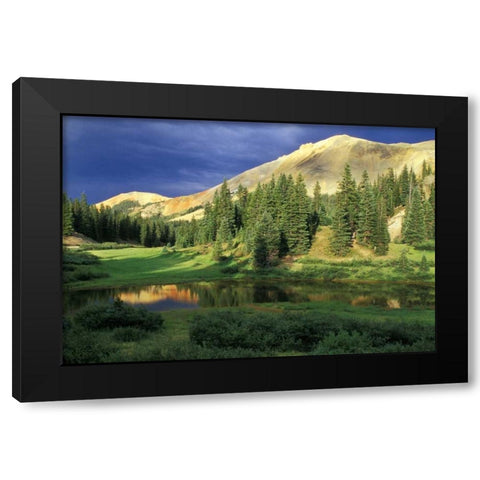 USA, Colorado Red Mountain at sunset Black Modern Wood Framed Art Print with Double Matting by Rotenberg, Nancy