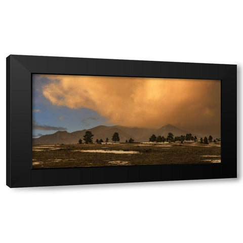 USA, Colorado, South Park A cloudy winter sunset Black Modern Wood Framed Art Print with Double Matting by Grall, Don