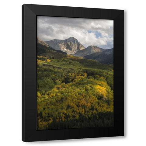 USA, Colorado Sunset on Capitol Peak and valley Black Modern Wood Framed Art Print by Grall, Don