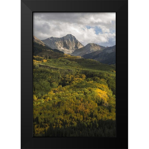 USA, Colorado Sunset on Capitol Peak and valley Black Modern Wood Framed Art Print by Grall, Don