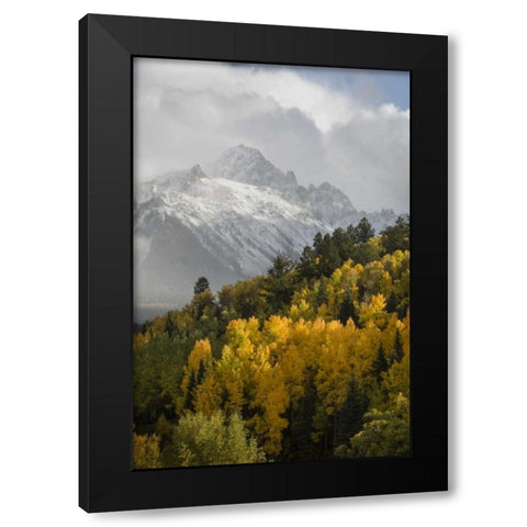 Colorado, Sneffels Range Mt Sneffels at sunset Black Modern Wood Framed Art Print with Double Matting by Grall, Don