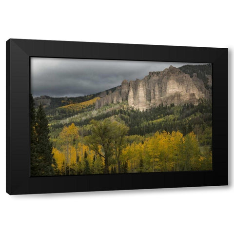 Colorado Storm clouds over the San Juan Mts Black Modern Wood Framed Art Print by Grall, Don
