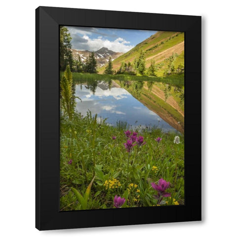 Colorado Paradise Divide and pond reflection Black Modern Wood Framed Art Print with Double Matting by Illg, Cathy and Gordon